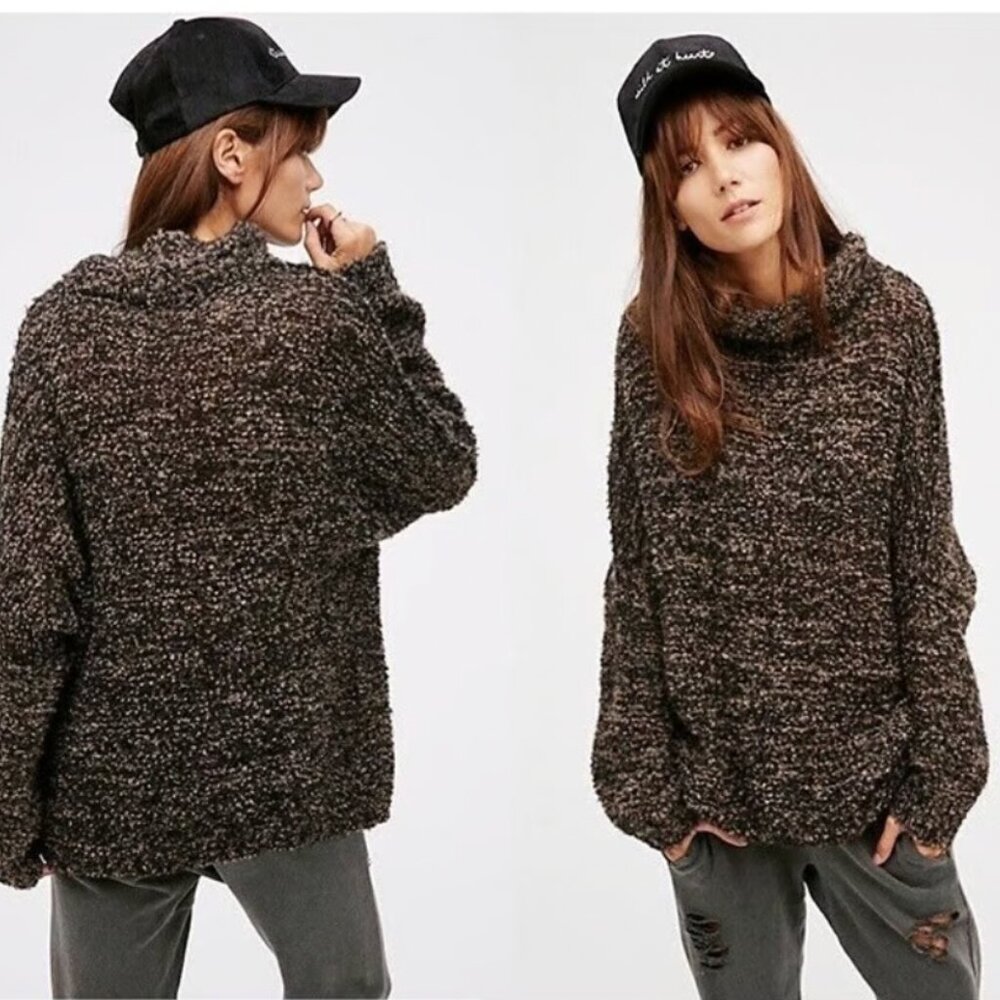 Free People She's All That Alpaca Blend Oversized Turtleneck Sweater